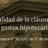 Nulidad de los gastos hipotecarios