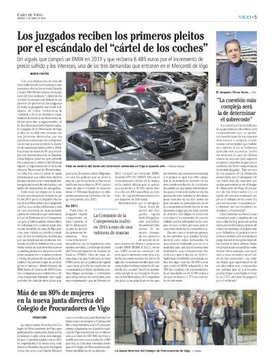 Primeros pleitos por el escándalo del "cártel de coches"